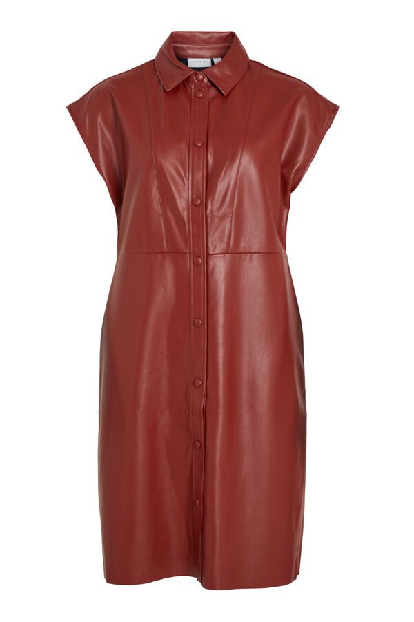 Vestido midi rojo.