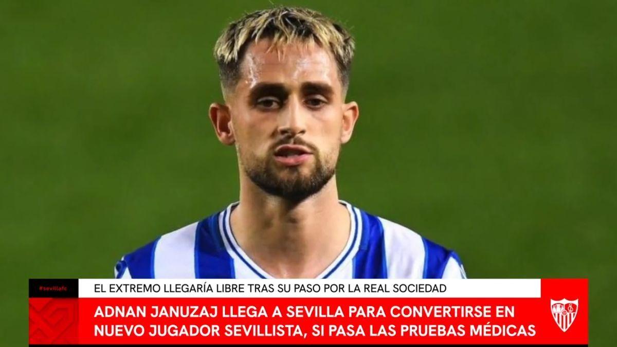 Imagen del anuncio del fichaje de Adnan Januzaj por el Sevilla