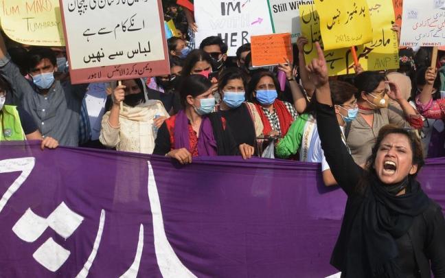 Movilizaci&oacute;n del 8M en Pakist&aacute;n.