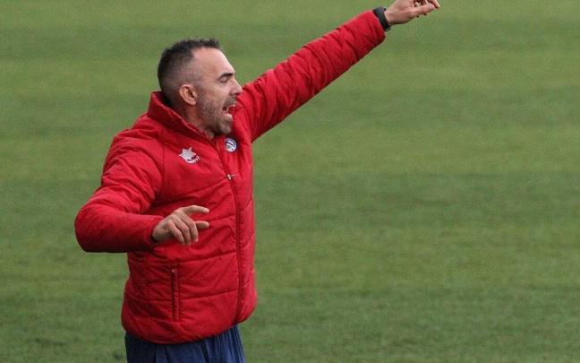 Andoni Alonso, en el derbi ante el Tudelano.