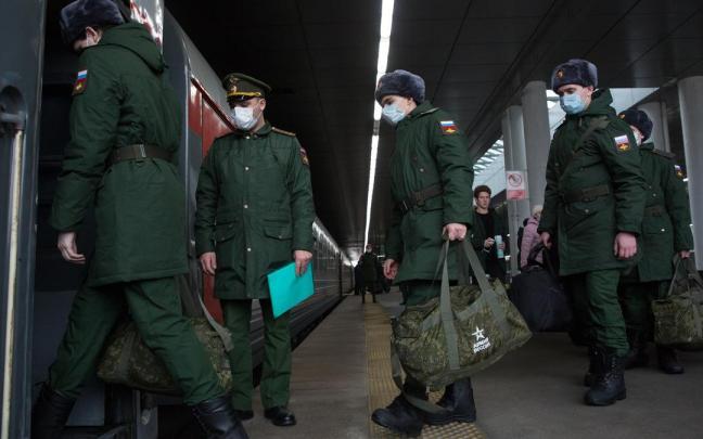 Reclutas del Ejército ruso. Reclutas del Ejército ruso.