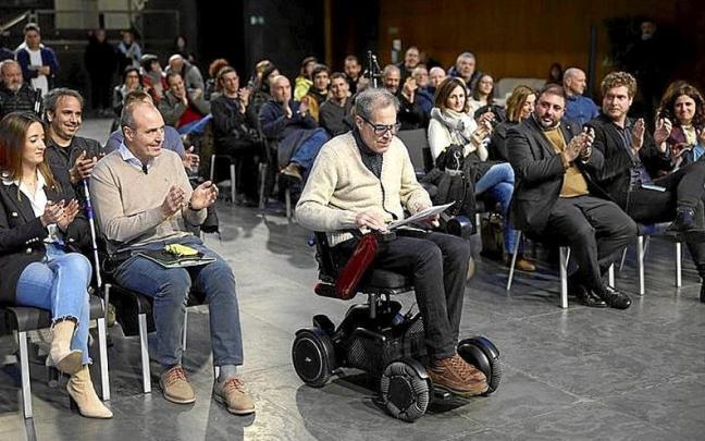 Juan Larreta, durante la sesión en el Parlamento. | FOTO: UNAI BEROIZ