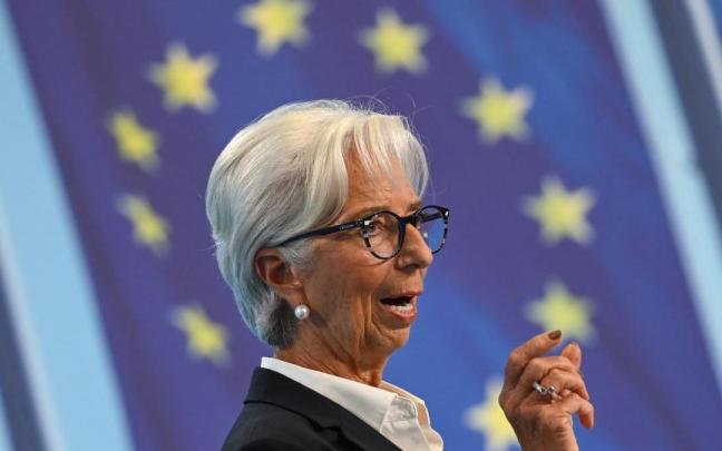 Christine Lagarde comparece tras una reunión del BCE. Christine Lagarde comparece tras una reunión del BCE.