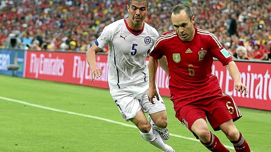 Gato Silva con Iniesta