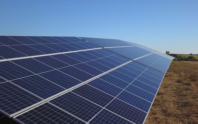 Imagen de una planta foltovoltaica de Iberdrola.