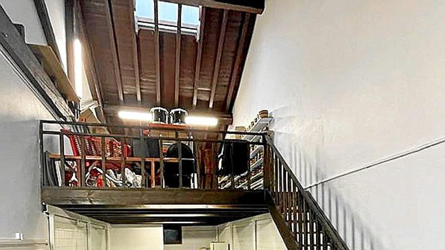 El viejo almacén de Amara 21 con su entreplanta.