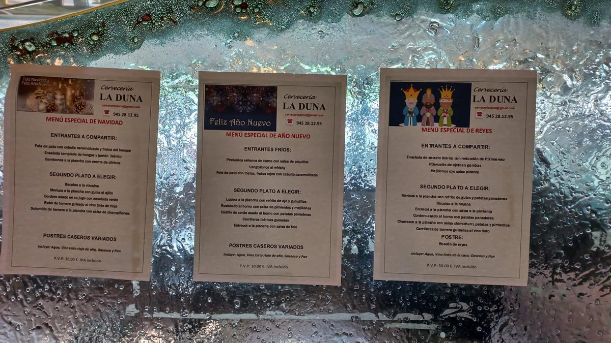 Los menús que han elaborado en La Duna para estas fiestas