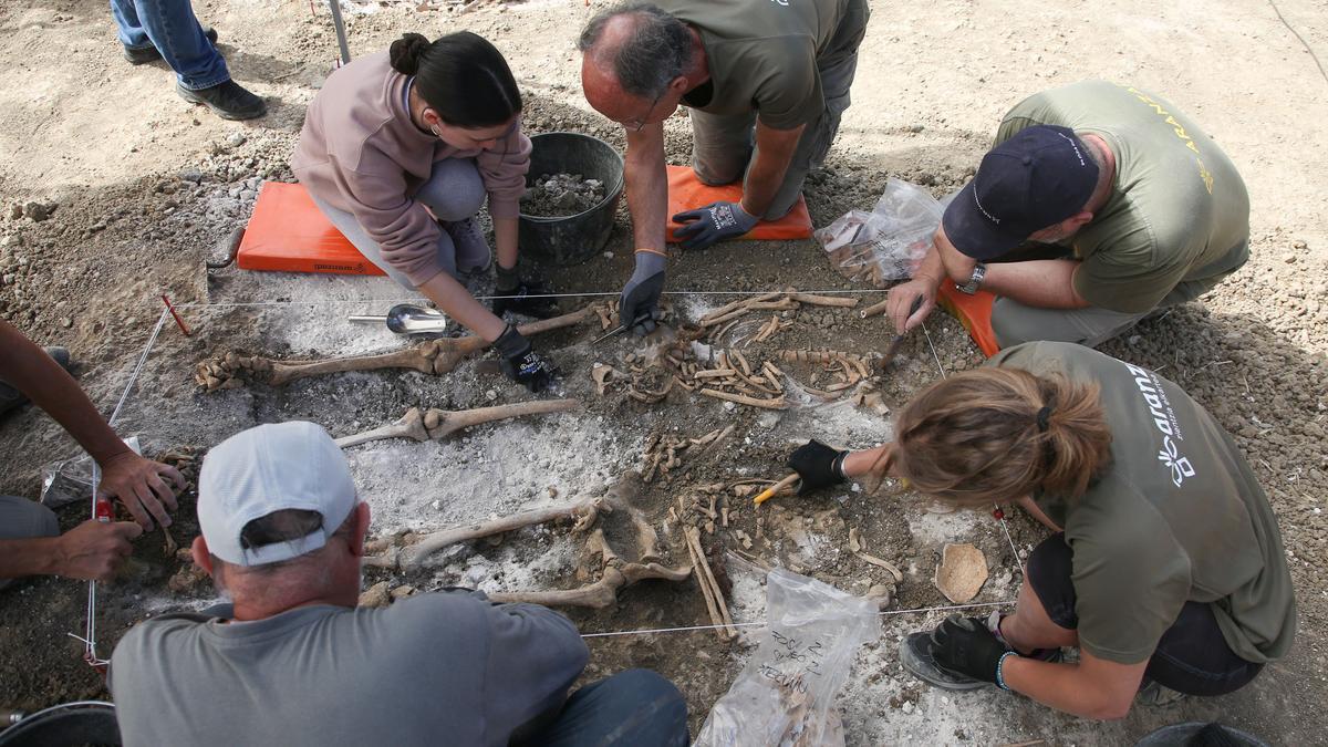 Restos de la fosa de Paternáin.