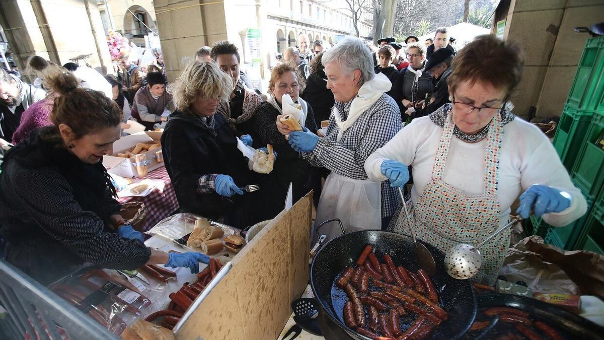 Un puesto de Santo Tomás en la feria de 2019