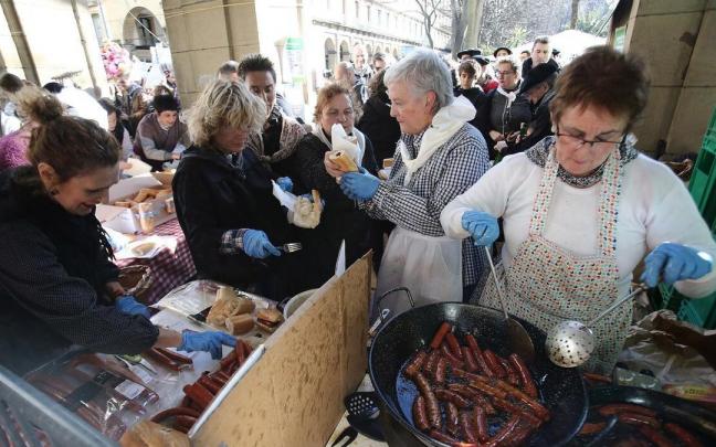 Un puesto de Santo Tomás en la feria de 2019