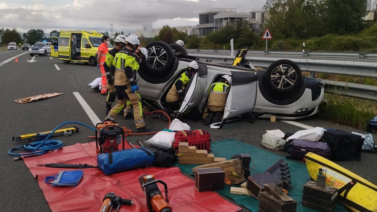 El accidente se ha producido en la AP-68