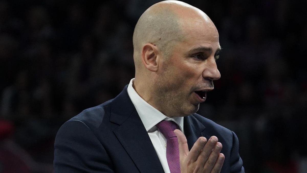 Joan Peñarroya durante el partido contra el Real Madrid