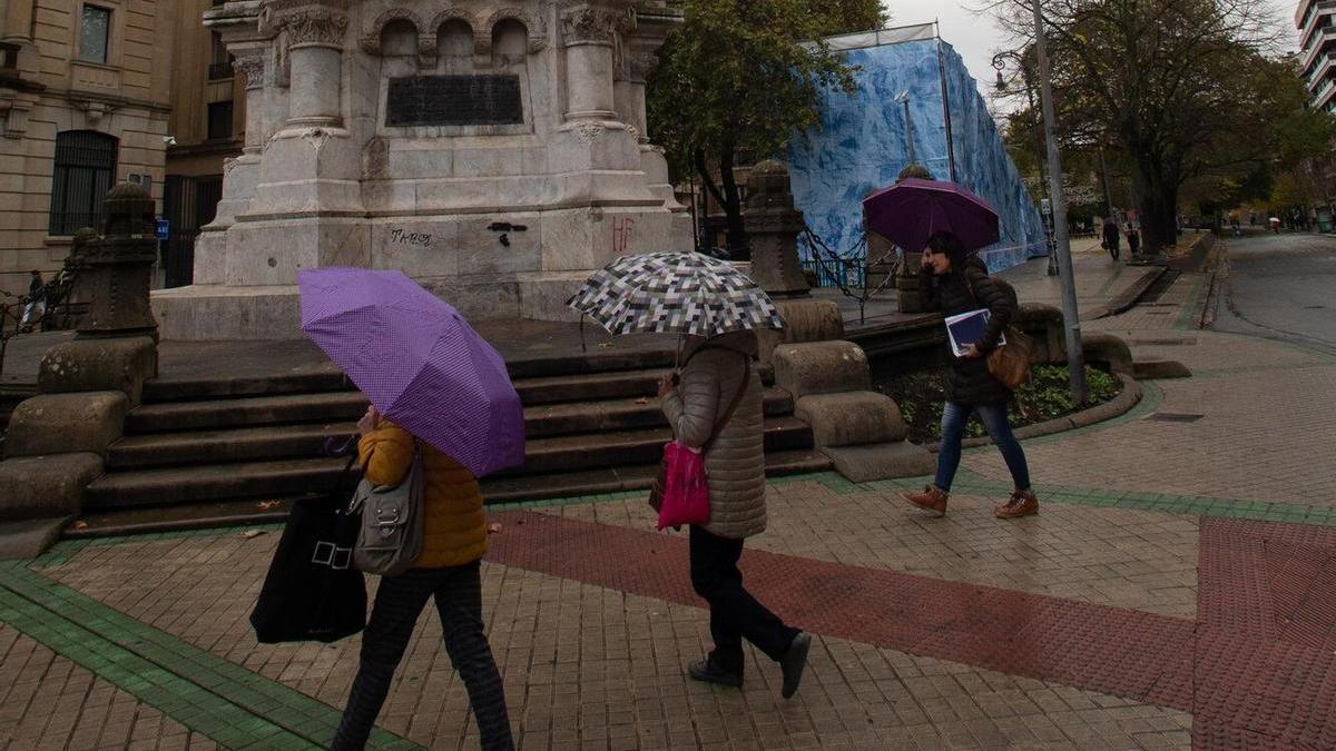 Lluvia sobre Pamplona.