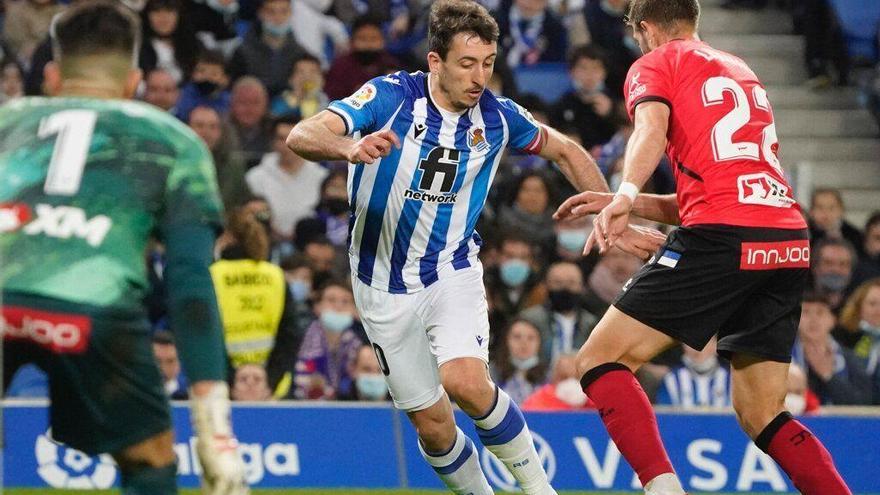 Mikel Oyarzabal, en su último partido, contra el Alavés en Anoeta.