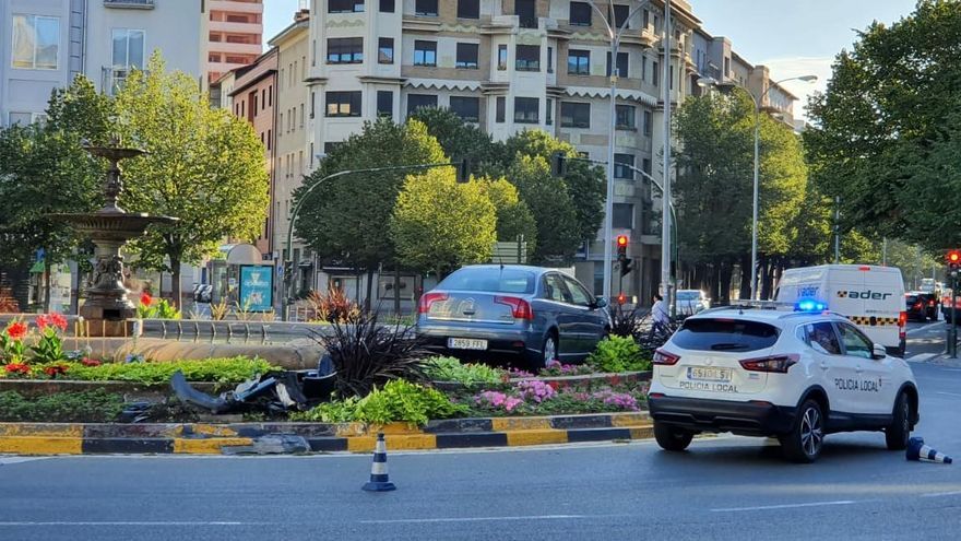 El turismo, en el lugar del accidente