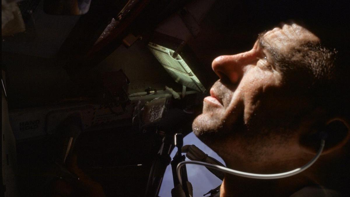 El astronauta Walter Cunningham, del Apolo 7.