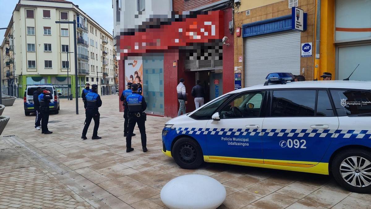 Imagen de la intervención de la Policía Municipal