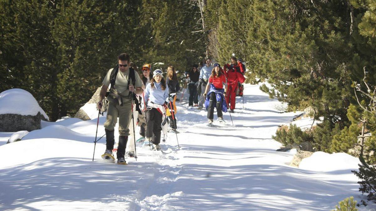 El parque ofrece actividades de invierno.