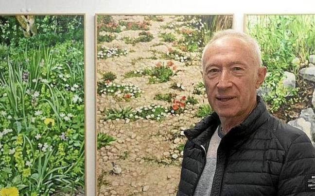 Juan Sagastizabal en la exposición. Juan Sagastizabal en la exposición.