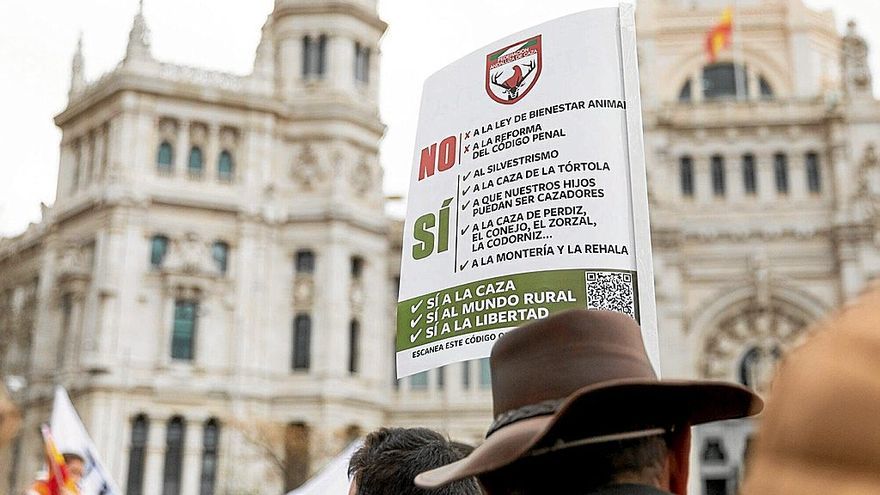 Manifestación del sector cinegético.