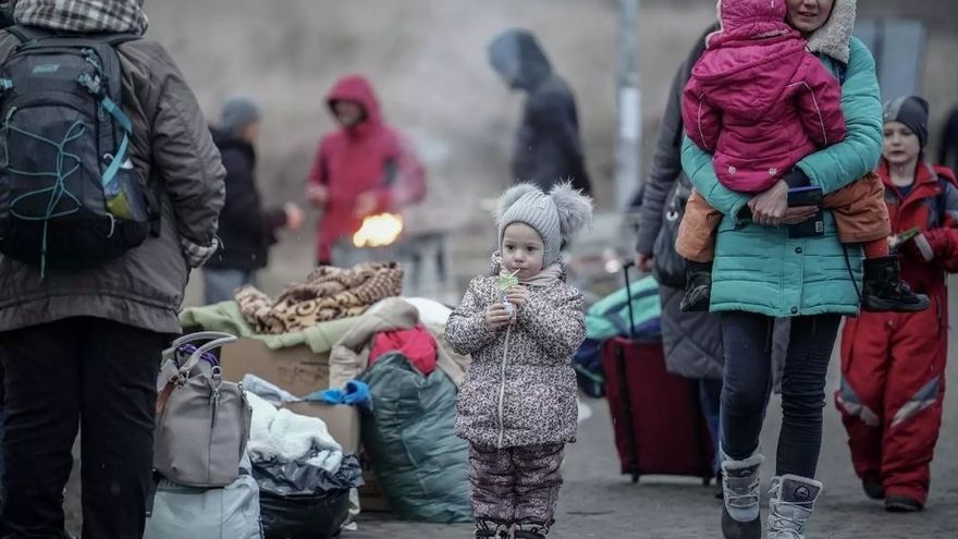 Refugiados de Ucrania en una foto de archivo.