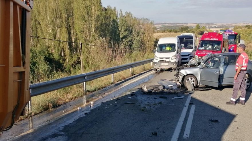 Lugar del accidente, en el término de San Martín de Unx.