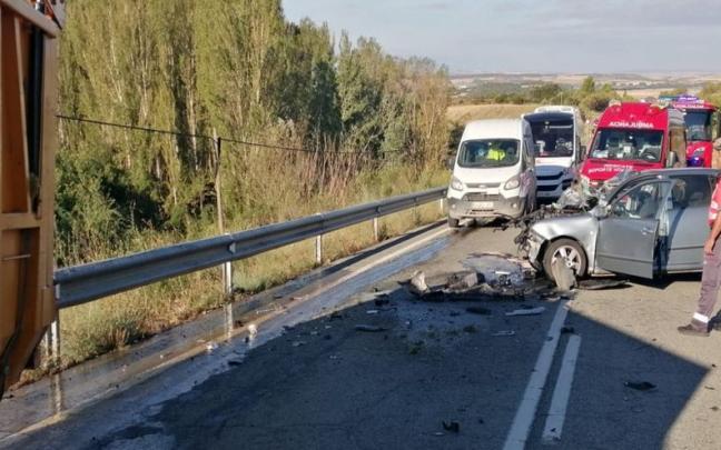 Lugar del accidente, en el término de San Martín de Unx. Lugar del accidente, en el término de San Martín de Unx.