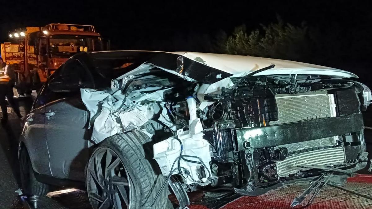 Estado del vehículo tras el accidente.