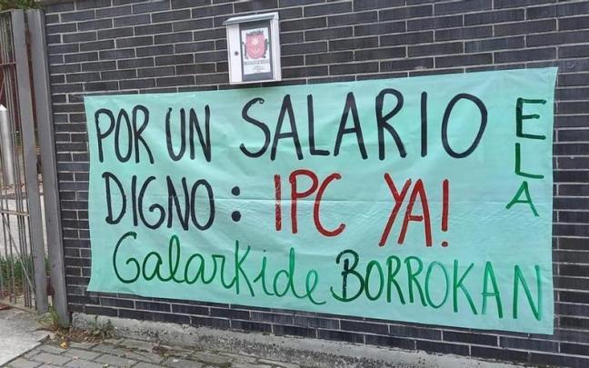 Pancarta de protesta de Galarkide