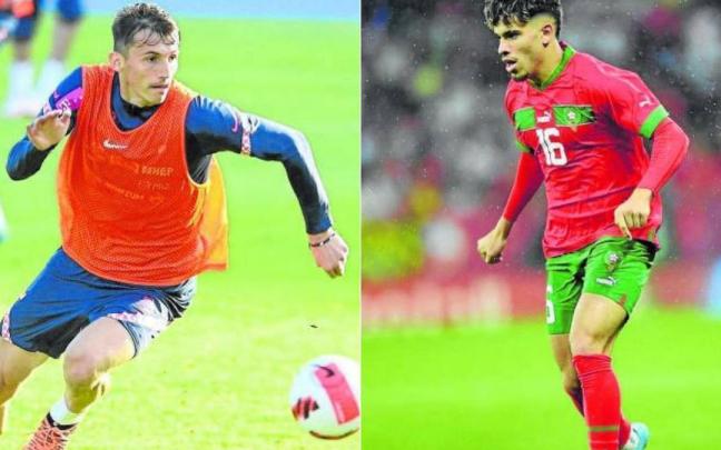 Ante Budimir y Ez Abde, delanteros de Osasuna.