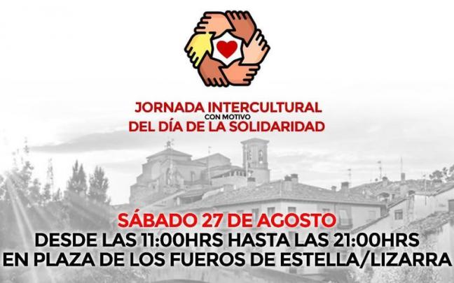 Cartel de la jornada en el marco del D&iacute;a de la Solidaridad en Estella-Lizarra.