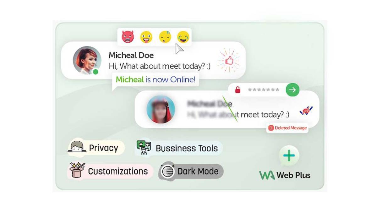Así se ve un chat de WhatsApp con la extensión WaWePlus.