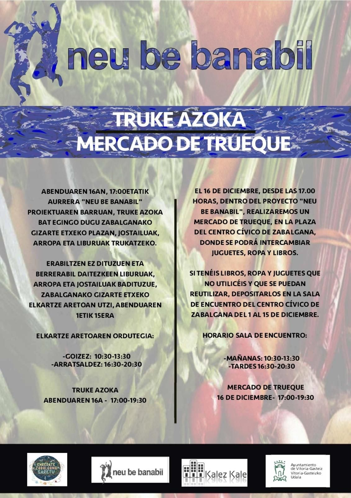 Mercado de Trueque en Zabalgana.