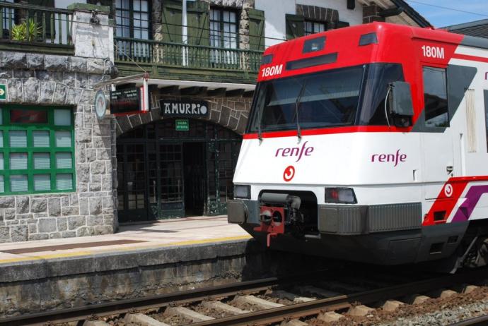 Estación de tren en Amurrio.