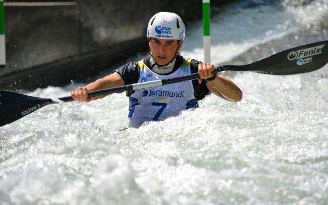 Maialen Chourraut, durante el Mundial de Augsburgo. Maialen Chourraut, durante el Mundial de Augsburgo.