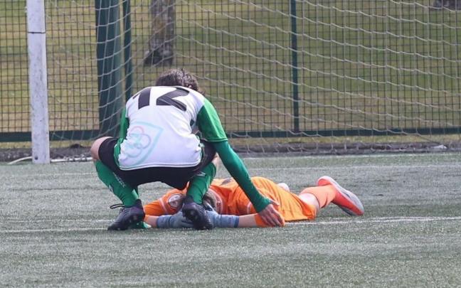 Un jugador de Oberena en el partido anterior. Un jugador de Oberena en el partido anterior.