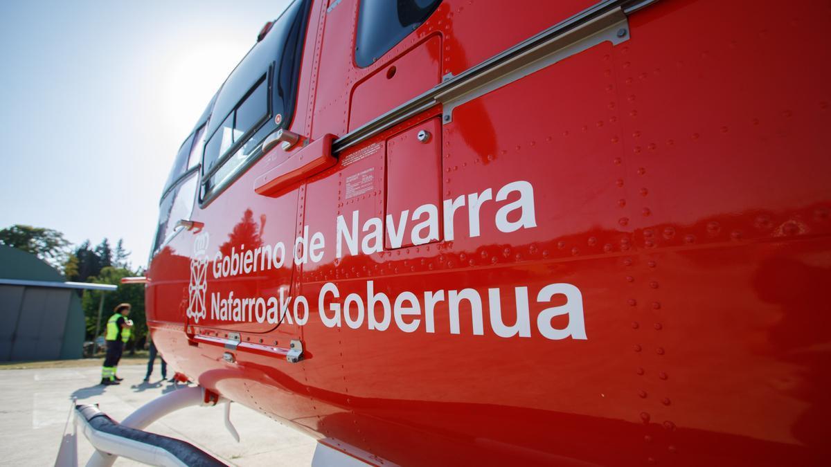 Helicóptero de rescate del Gobierno de Navarra.