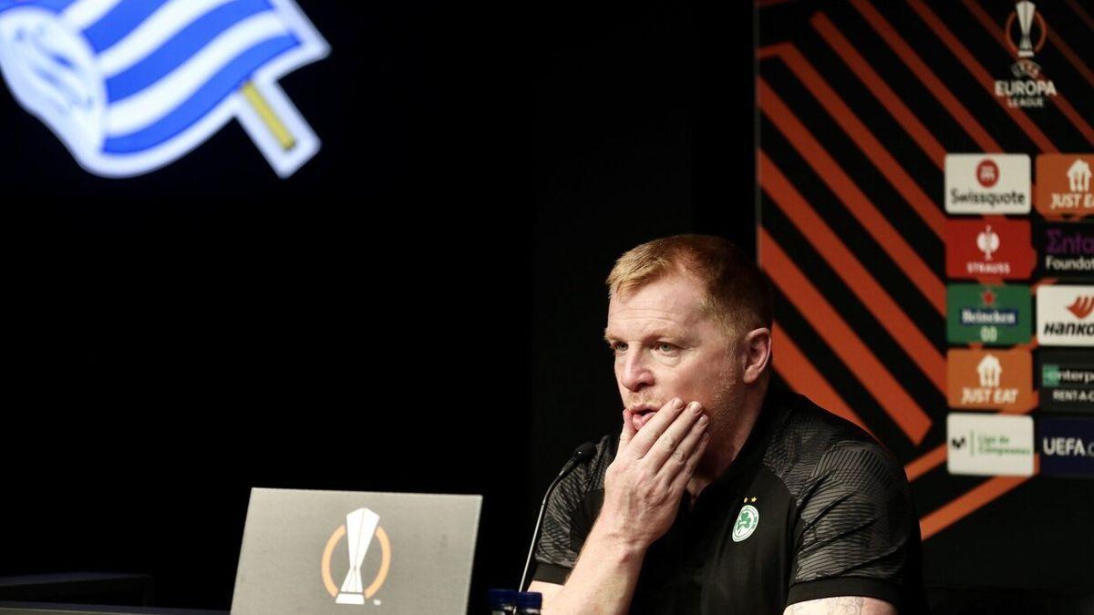 Neil Lennon, el técnico del Omonia, comparece en rueda de prensa