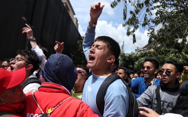 Manifestación violenta en Bogotá (Colombia). Manifestación violenta en Bogotá (Colombia).