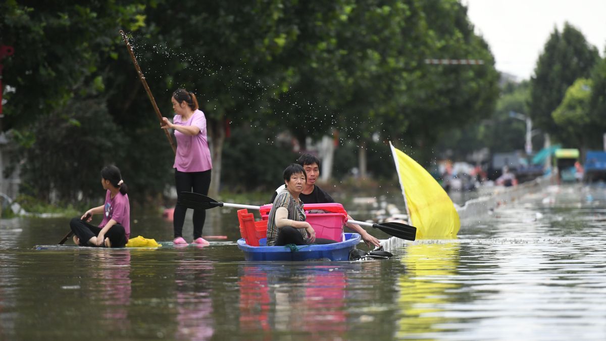 Inundaciones en China, imagen de archivo.