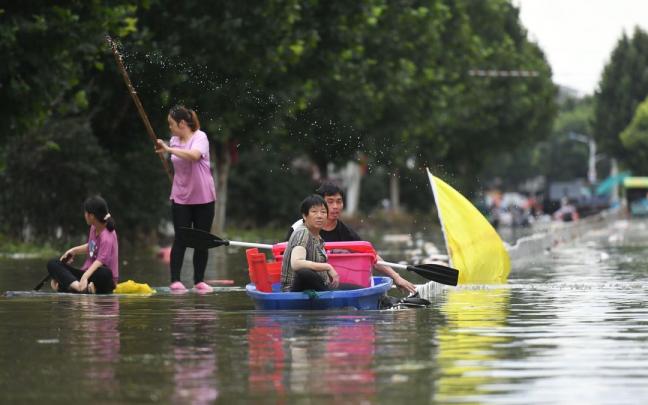 Inundaciones en China, imagen de archivo.
