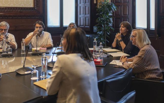La presidenta del Parlament, Laura Borràs, durante una reunión de la Mesa del Parlament. La presidenta del Parlament, Laura Borràs, durante una reunión de la Mesa del Parlament.