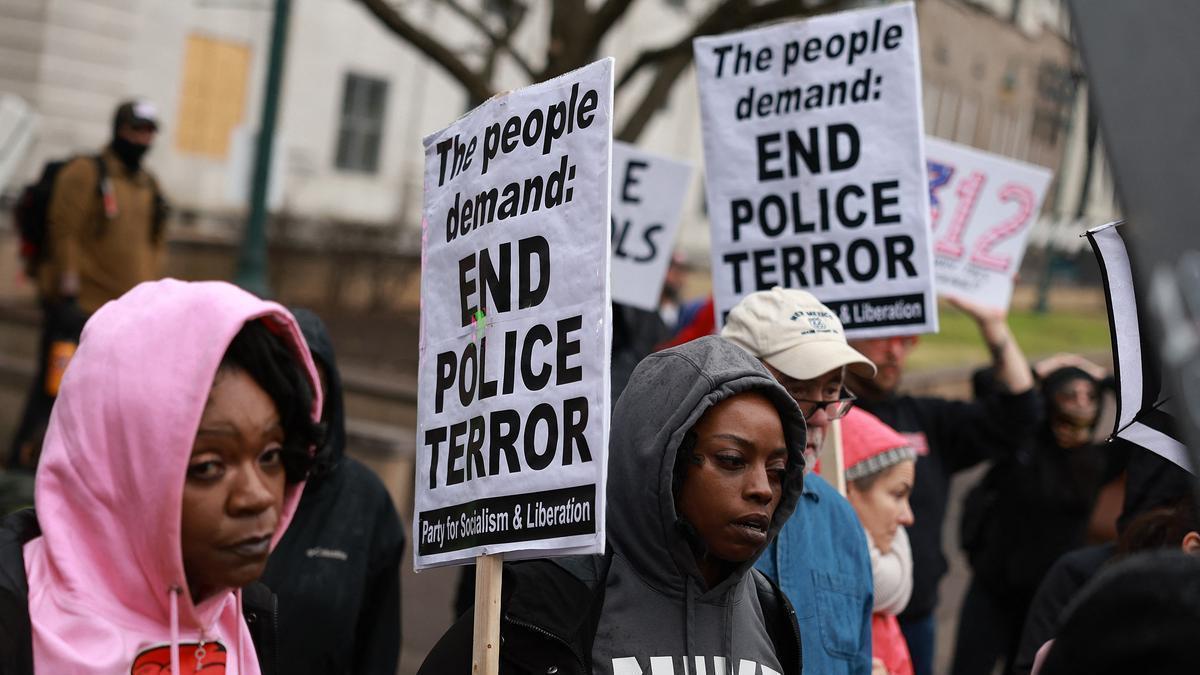 Protesta en Memphis por la muerte de Tyre Nichols.