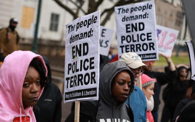 Protesta en Memphis por la muerte de Tyre Nichols.