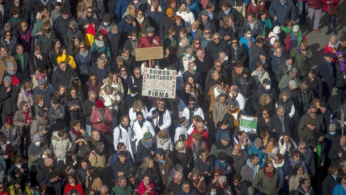 La protesta de Madrid reunió a miles de personas.