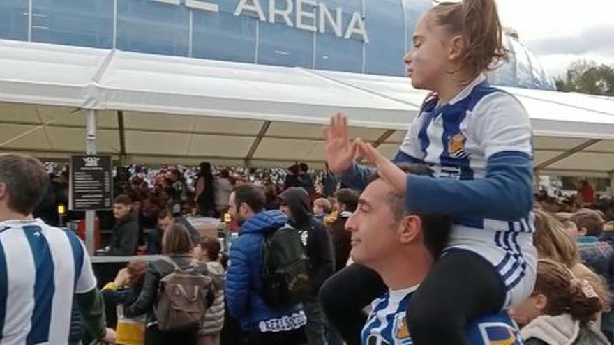 Actividades en los aledaños de Anoeta antes del derbi.