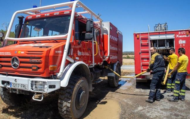 Bomberos, en el incendio en Carcastillo