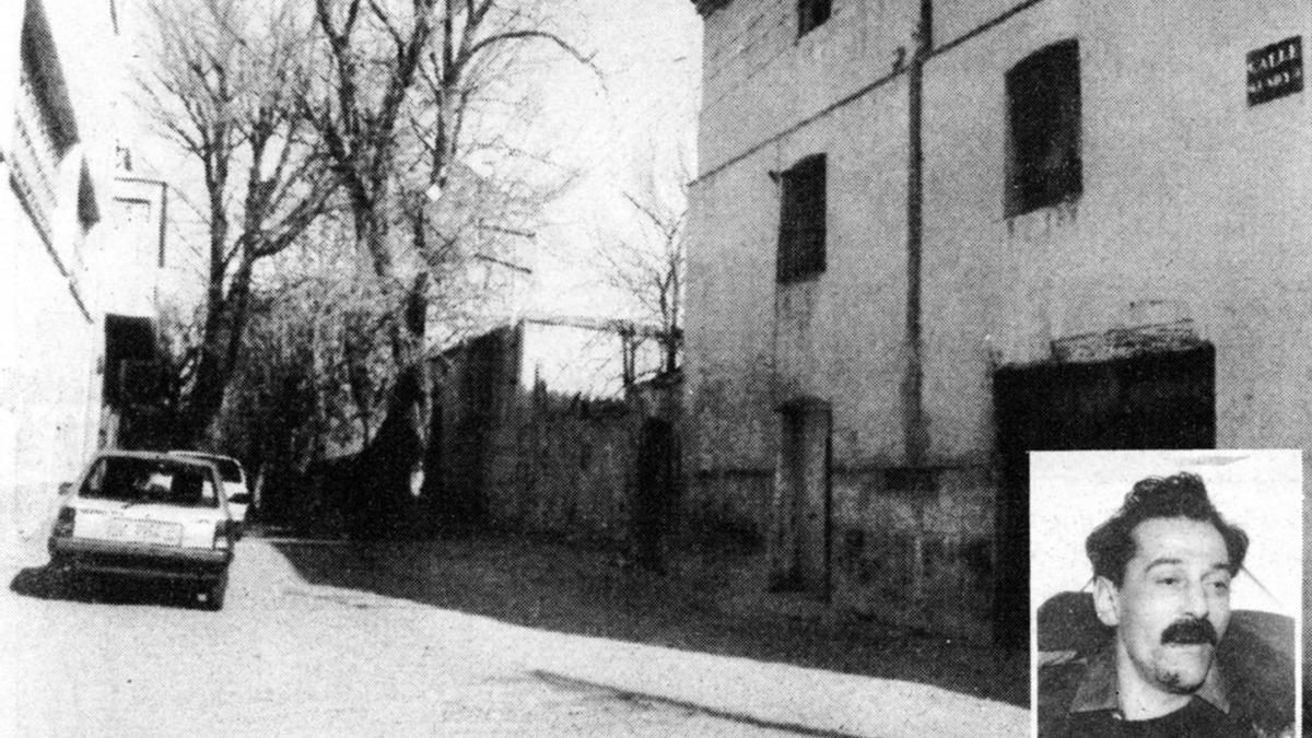 Fotografía fechada el 16 de febrero de 1992 del lugar en el que apareció muerto José Ignacio Litago Gil, en el barrio de la Azucarera, y una fotografía del hombre asesinado tomada el mismo día para su identificación. El crimen sigue sin resolverse.