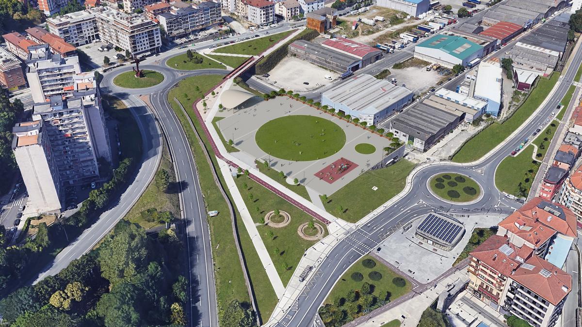 Montaje del proyecto de la cubierta de los almacenes de La Herrera