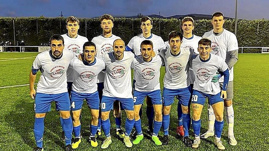 Once del Valle de Egüés en su partido ante el Subiza en Sotoburu.